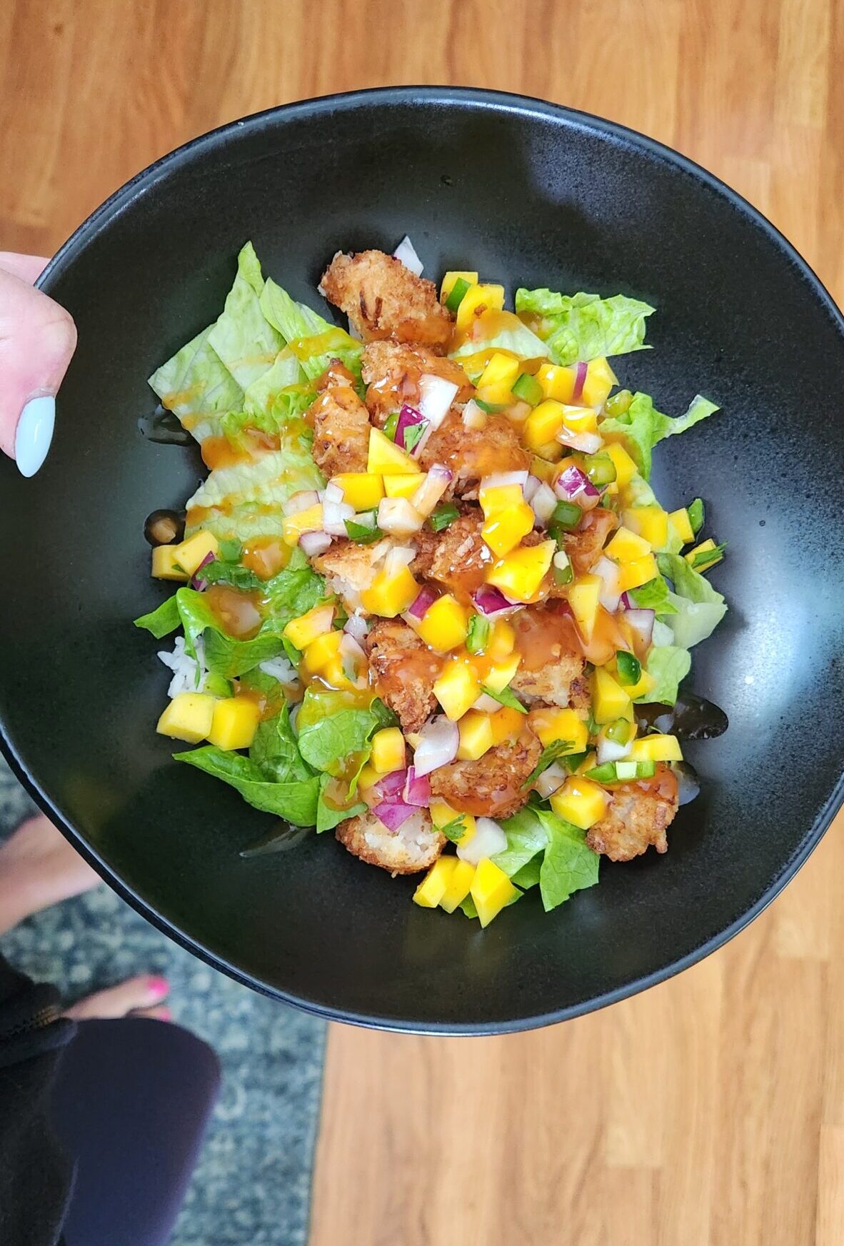 Coconut Shrimp Bowl with Mango Salsa
